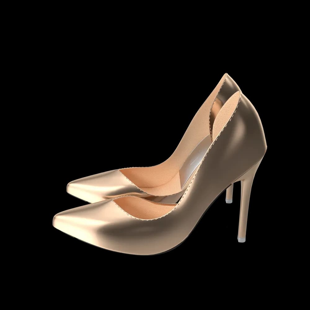Golden Shoes Woman