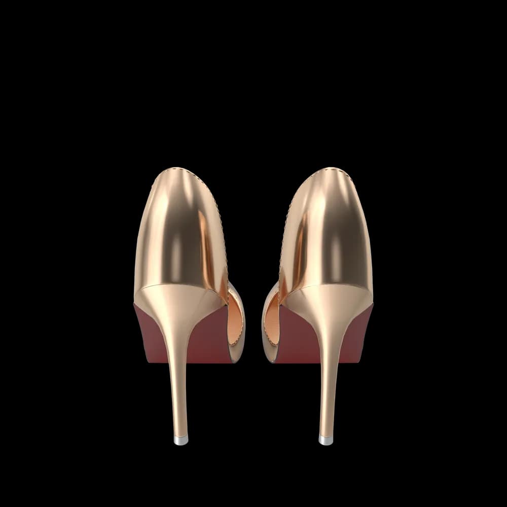 Golden Shoes Woman